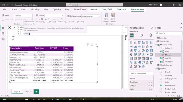 New Way of DAX with Visual Level Calculations || WINDOW() INDEX() and OFFSET() Functions in Power B