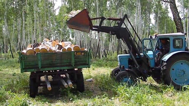 Трактор Т - 40 погрузка дров 1 часть смотреть онлайн