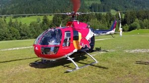 Start einer BO 105 der Flying Bulls  D-HSDM