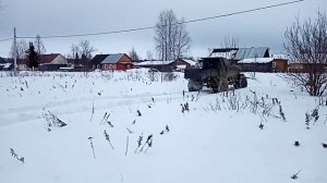 Колёсный болодоход, вездеход  из ваз 2110 на базе уаз, езда по снегу, застряли в глубоком снегу.