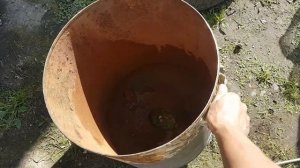 Не большая коптилка из старого титана, своими руками.