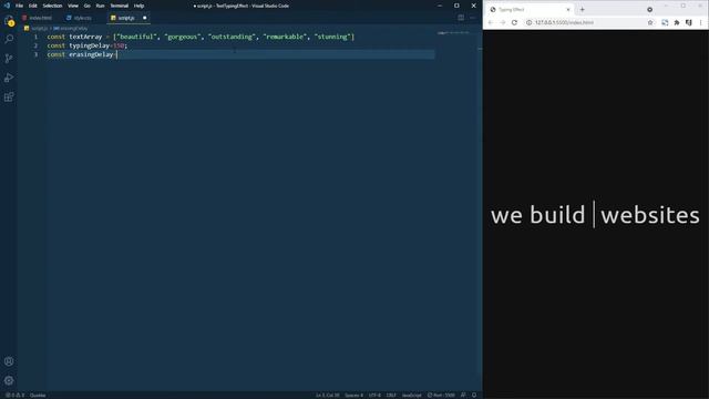 Animated Text Typing Effect   HTML, CSS, Vanilla JavaScript in Hindi