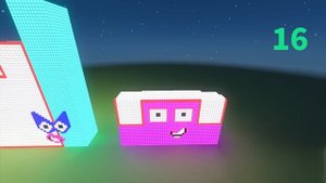 Numberblocks 1-30 But Glowing Long Video in Minecraft NUMBERBLOCKS