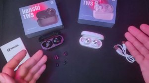 тестирование наушников TWS Kenshi H2  белые