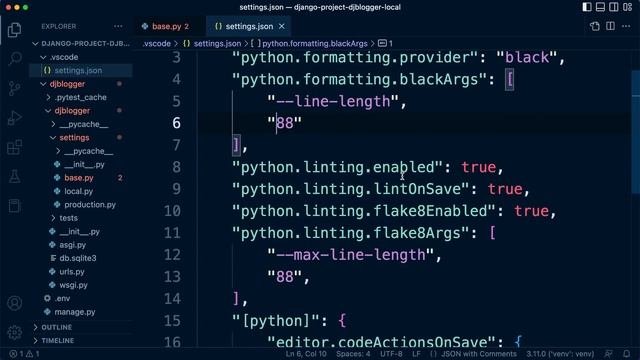 Flake8 VS Code Integration | Django Project | djblogger | 10