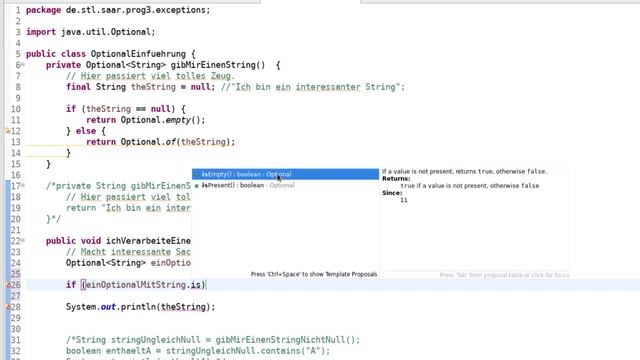 Java Optionals: get(), isEmpty(), isPresent() смотреть онлайн