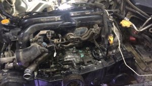 Как Японские двигатели умирают в России...Ремонт и замена двигателя на Субару Форестер. EJ-20. EJ-2