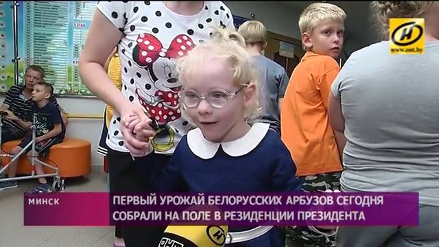 Арбузы, собранные на поле в резиденции Президента, отправили в детские социальные учреждения смотреть онлайн