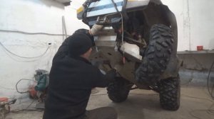 УСТАНОВКА  СНЕГООТВАЛА на КВАДРОЦИКЛ