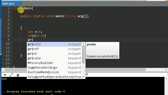 Odd Even in Java смотреть онлайн