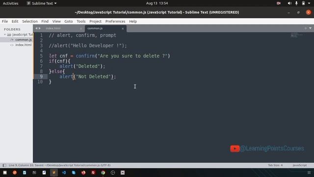 Javascript alert(), prompt() and confirm() - 24 - JavaScript Tutorial