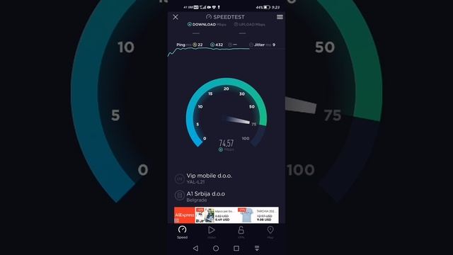 My internet speed in Serbia ??