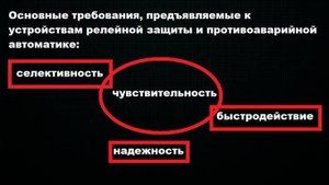 Основные требования, предъявляемые к устройствам релейной защиты и противоаварийной автоматике