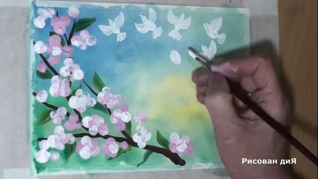 Как нарисовать 9 Мая День Победы. Открытка «С Днем Победы!» красиво, легко, поэтапно. Гуашью.