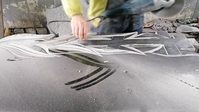 Резка Камня, Ходовой памятник из Габбро Диабаз, Камнеобработка
