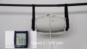 Noise-Level Test Inline Fan S&P TD-350/125 Silent with Silencers