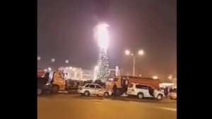 Горит Елка на площади Ленина 2018 ВОТ ЭТО ШОУ ПОЖАР