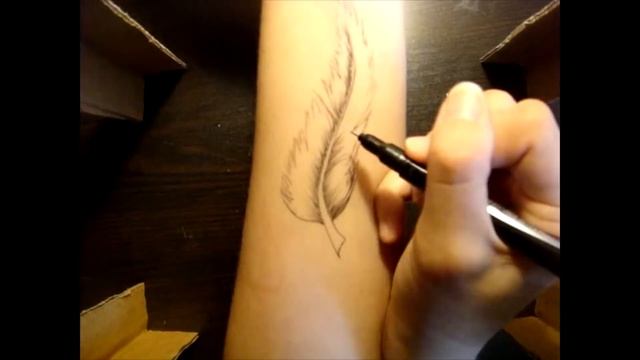 FEATHER TATTOO TUTORIAL смотреть онлайн