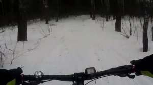 Фэт-байк. Зима. Покатушки по парку