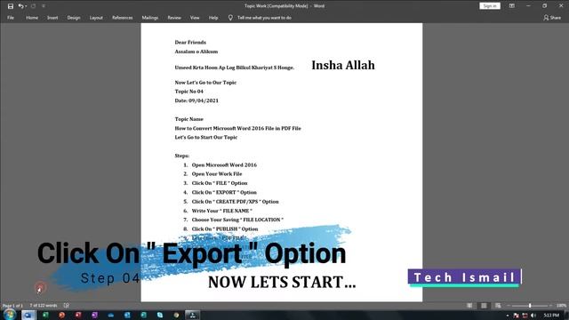 How to Convert MS Word File in PDF - Create and Convert .docx (WORD) File into PDF in MS-Word How ? смотреть онлайн