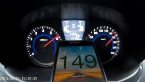 Разгон 0-180 Hyundai Solaris 1.6 2015