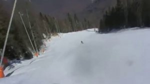 Техника катания на горных лыжах, по скоростным трассам.