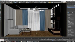 Дизайн гостиной в 3D Max + Corona Renderer: установка камеры Corona Cam. Урок №5