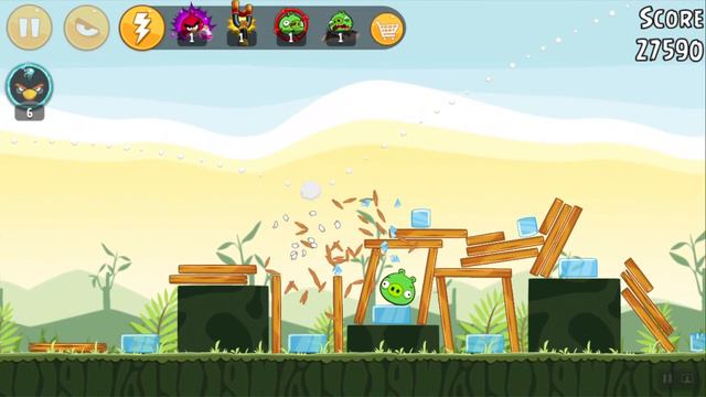 Angry Birds Classic - Poached Eggs Episode - Level 2-17 Walk through with out power-ups смотреть онлайн