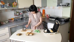 Вафли из слоёного теста