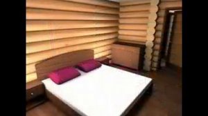 дом одноэтажный из брёвен с террасой 3 спальни