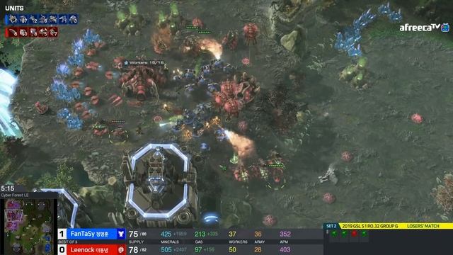 MASS CYCLONES & HELLIONS - Starcraft 2 GSL: Fantasy vs Leenock смотреть онлайн