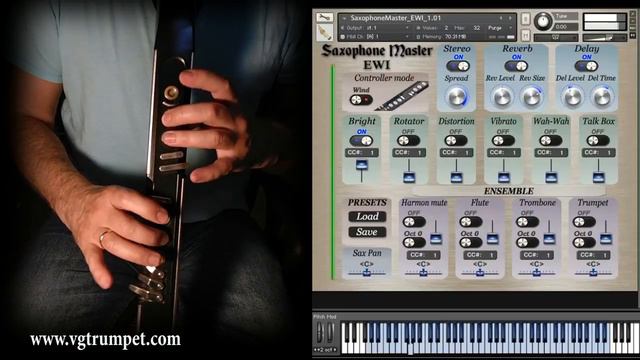 Saxophone Master EWI Kontakt library Tenor Sax sound test смотреть онлайн