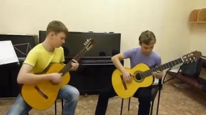 Гитарист-композитор Д. Довгопол. Пьеса для дуэта гитар "Фиеста".