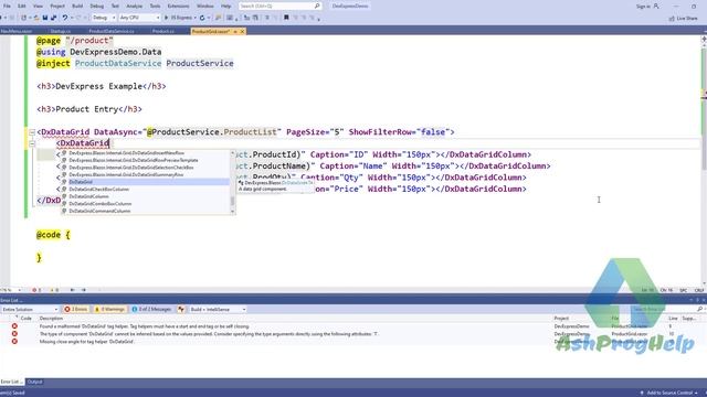 How to use DevExpress Data Grid in Blazor смотреть онлайн