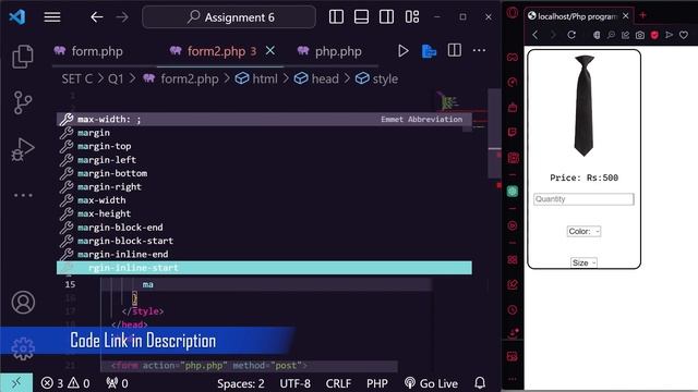 PHP Tutorial: Building an Online Shopping Form with Customer and Purchase Details