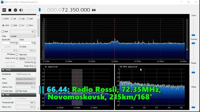 31.10.2021 05:51UTC, [Tropo, OIRT], Радио России, Новомосковск, 72.35МГц, 215км