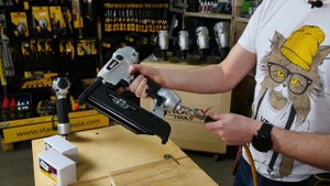 Нейлер Trusty TBI-1664 - гвоздезабивной пистолет для имитации бруса и планкена
