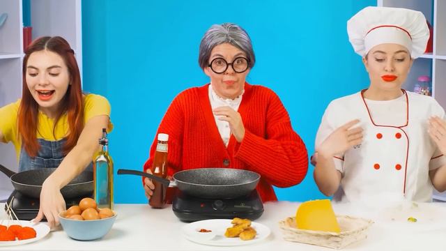 Кулинарный Челлендж: Уэнсдей Против Бабушки | Секретные Лайфхаки и Гаджеты от DuKoDu Challenge смотреть онлайн