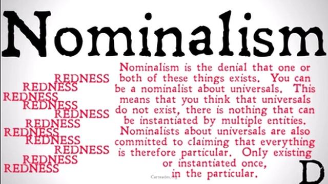 What is Nominalism? (Universals and Abstracts)