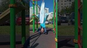 Как повесить гамак для тренировок на улице Аэростретчинг Аэройога