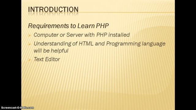 PHP Tutorials смотреть онлайн