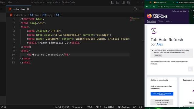 Desarrollo web con HTML5 CSS3 JS 2023 - Javascript primer ejercicio P1 PARTE 16