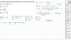 № 5. Исследовать функцию на монотонность и точки экстремума: 3)