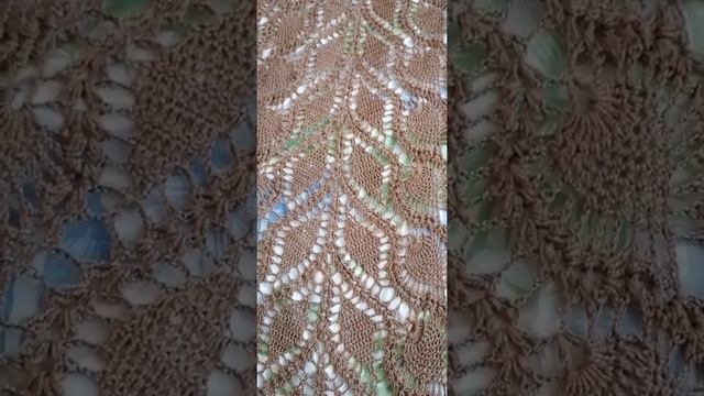 Вязаная шаль крючком из Семёновской Каролины. смотреть онлайн