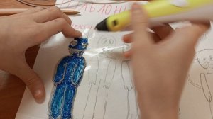 как сделать СИНЕГО ИЗ РАДУЖНЫХ ДРУЗЕЙ В РОБЛОКСЕ из 3D ручки!!!