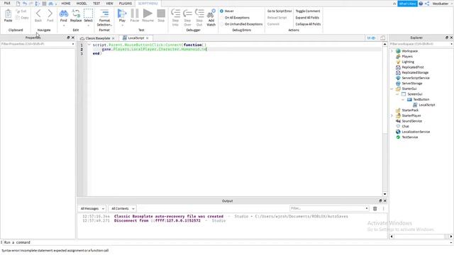 How to make a kill GUI button! Roblox Studio 2021 смотреть онлайн