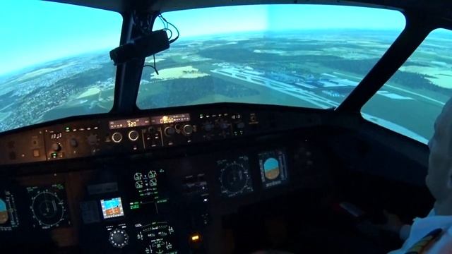 Полет в авиасимуляторе Airbus А320 (TFT aero) смотреть онлайн