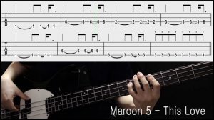 Maroon 5 - This Love (Bass cover with tabs 084)