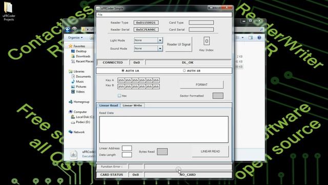 RFID Mifare and NFC Programming Reader Writer - Java uFRCoder Simple software review (Windows) смотреть онлайн
