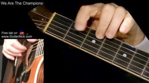 WE ARE THE CHAMPIONS: Fingerstyle Guitar Cover + TAB by GuitarNick
